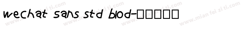 WeChat Sans std blod字体转换